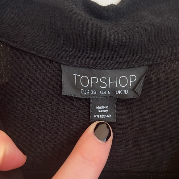 Black TOPSHOP Shirtdress - Picture 3 of 3